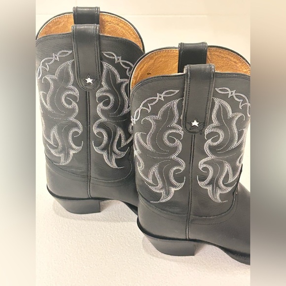 Tony Lama Womens (VF3033) Vaquero 11” Black Veil leather Cowgirl Boots Size 6B - Picture 9 of 14